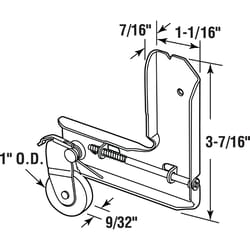 Prime-Line 1 in. D Mill Stamped Steel Screen Door Roller Assembly 1 pk