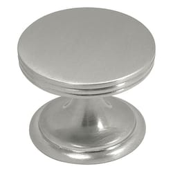 Hickory Hardware American Diner Modern Round Cabinet Knob 1-3/8 in. D 1-1/8 in. Satin Nickel 1 pk