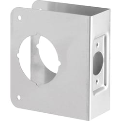 Prime-Line 4.5 in. H X 3.875 in. L Brushed Stainless Steel Stainless Steel Recessed Door Reinforcer