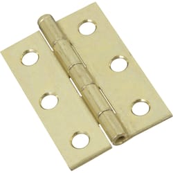 National Hardware 2-1/2 in. L Brass Narrow Hinge 2 pk