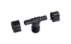 Flair-It PEXLock 1/2 in. MPT X 1/2 in. D MPT PEX Tee with Clamps