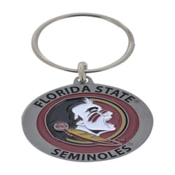 HILLMAN NCAA Tempered Steel Multicolored Split Ring Keychain