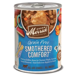 Merrick Smothered Comfort All Ages Chicken Chunks in Gravy Dog Food Grain Free 12.7 oz