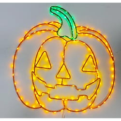 Celebrations Multicolored LED Prelit Smiling Pumpkin Halloween Decor