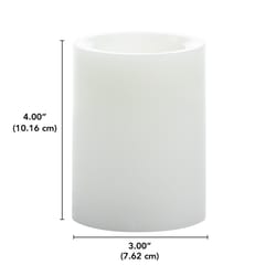 Sterno Home White Vanilla Scent Smooth Pillar Candle