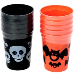 Chef Craft Black/Orange Plastic Halloween Cups