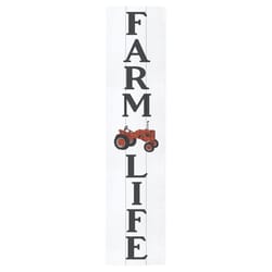 P Graham Dunn Multicolored Wood 47 in. H X 10.5 in. L X 0.75 in. W Farm Life Porch Sign