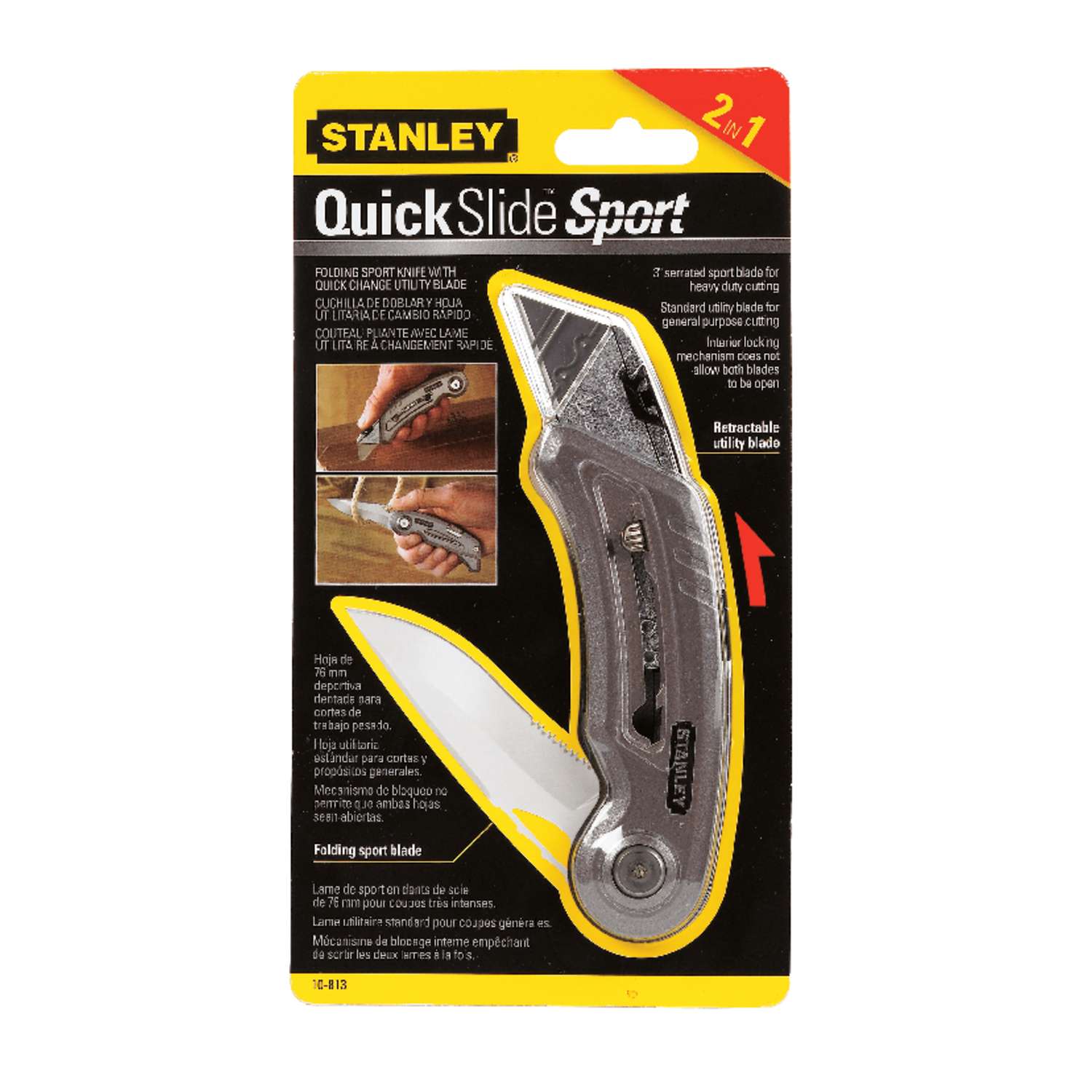 Stanley Quickslide 4 5 8 In Sliding Utility Knife Gray 1 Pk Ace Hardware