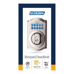 Schlage Satin Nickel Steel Electronic Deadbolt