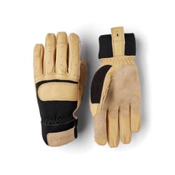 Hestra Job Unisex Indoor/Outdoor Titan Rope Handler Work Gloves Black/Tan M 1 pair