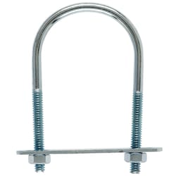 Hampton 1/4 in. X 2 in. W X 3-1/2 in. L Coarse Zinc-Plated Steel U-Bolt