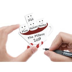 Personalizable Hot Hot Chocolate Family of 4 Ornament