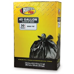 Ruffies Pro 45 gal Trash Bags Wing Ties 30 pk 1.1 mil