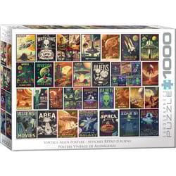 Eurographics Alien Invasion Vintage Posters Jigsaw Puzzles Multicolored 1000 pc