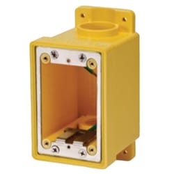 Leviton Wetguard 26.0 cu in Rectangle PVC 1 gang FD Box Yellow