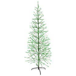 Holiday Bright Lights LED Green 78 in. Twig Tree Yard Decor
