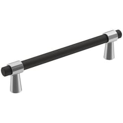 Amerock Mergence Contemporary Rectangle Cabinet Pull 5-1/16 in. Matte Black 1 pk