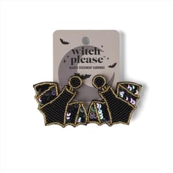 Witch Please Beaded Earrings 1 pk