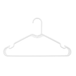 Plastic Hangers High-Impact White