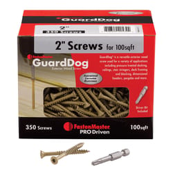 FastenMaster GuardDog No. 10 X 2 in. L Gold Phillips/Square Bugle Head Deck Screws 350 pk