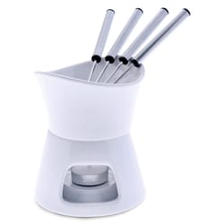 Gloss Swissmar Glow White 9.5 oz Ceramic Fondue Set