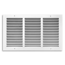 Tru Aire 10 in. H X 18 in. W 1-Way Powder Coat White Steel Return Air Grille