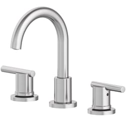 OakBrook Alexis Brushed Nickel Modern Widespread Bathroom Sink Faucet 8 in.