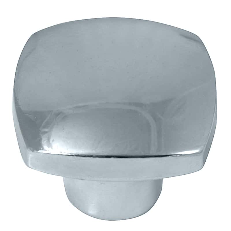 Laurey Contemporary Square Knob 11/2 in. D 15/16 in. Polished Chrome 1 pk Ace Hardware