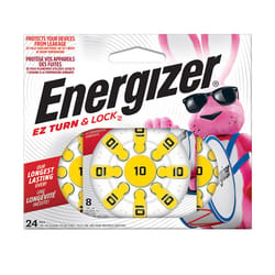 Energizer EZ Turn & Lock Zinc Air 10 1.4 V Hearing Aid Battery 24 pk