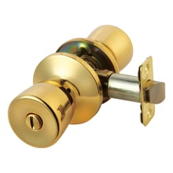 Ace Tulip Polished Brass Privacy Lockset KW1 1-3/4 in.