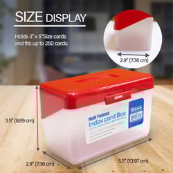 Bazic Products 3.5 in. H X 5.75 in. W X 3 in. D Multi-Purpose Card File Box Assorted
