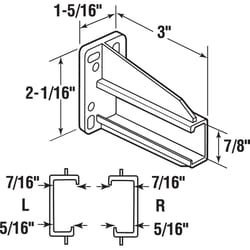 Prime-Line Nylon Ball-Bearing Rollers Rear Drawer Track Sockets 2 pk