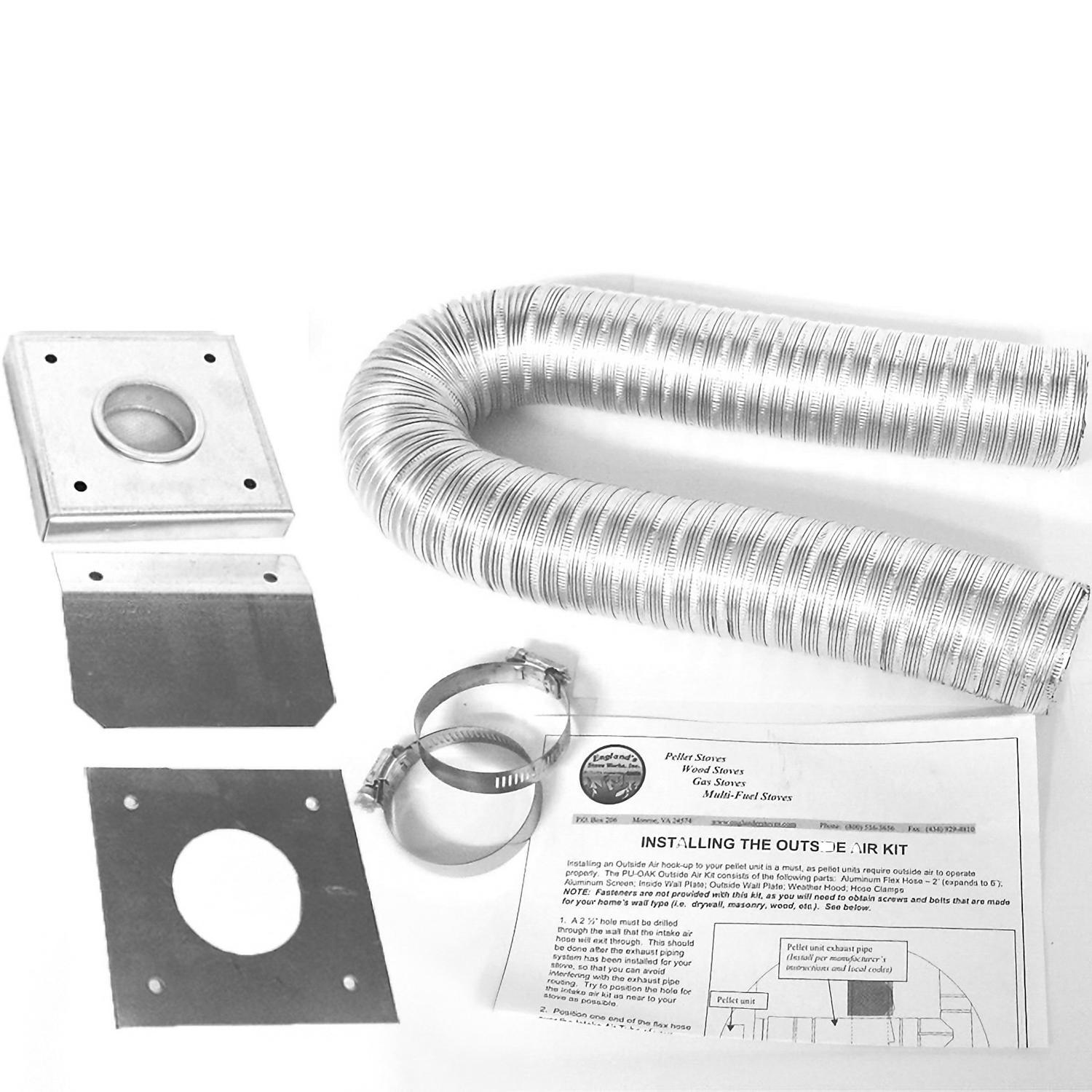 England’s Stove Works 8 in. H X 8 in. W Silver Aluminum Fresh Air Kit Sansujyuku sansujyuku.com