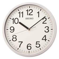 Seiko 12 in. L X 1.81 in. W Indoor Classic Analog Wall Clock Glass/Plastic White