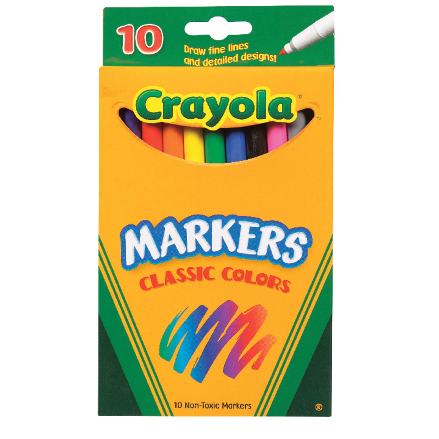 Photos - Felt Tip Pen Crayola Classic Assorted Fine Tip Markers 10 pk 58-7726 