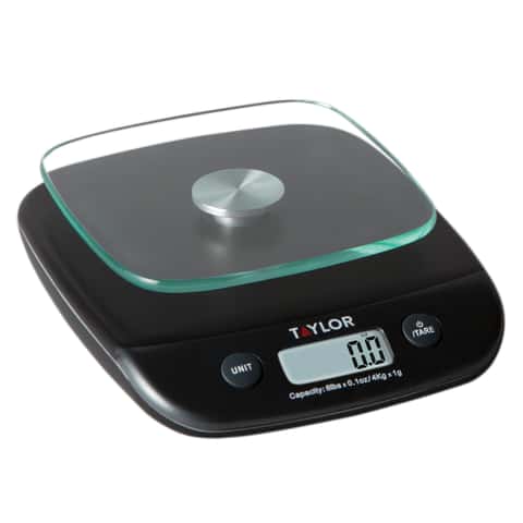 Taylor Digital Stainless Steel LED 11 lb Kitchen Scale, Silver