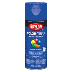 Krylon ColorMaxx Gloss True Blue Paint + Primer Spray Paint 12 oz
