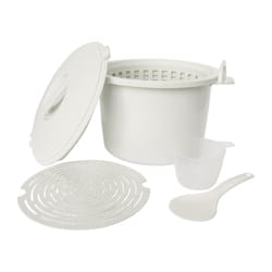 Bene Casa White Plastic Steamer 12 cups