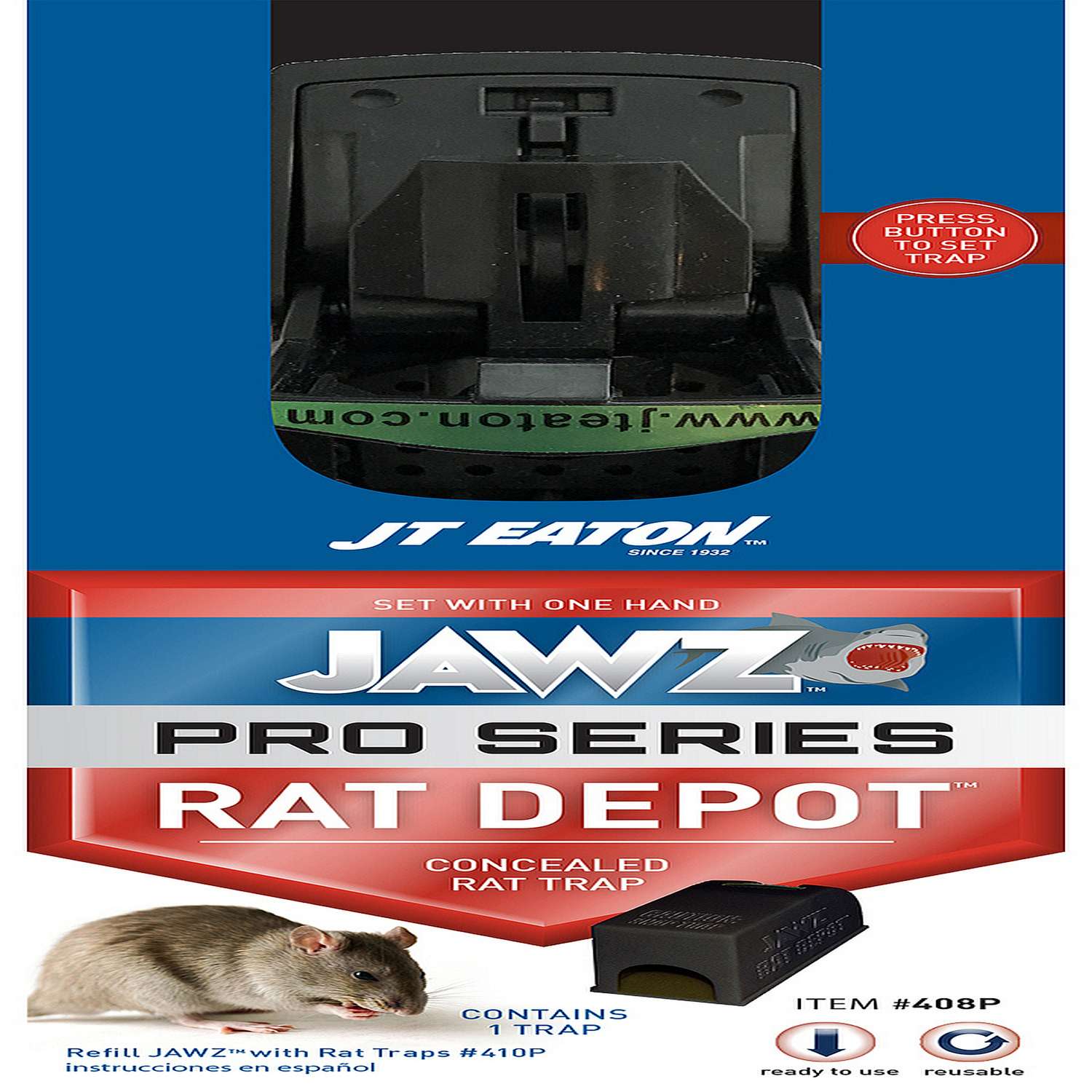 JT Eaton JAWZ Pro Series Small Covered Animal Trap For Rats 1 pk - Ace
