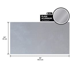 M-D BUILDING PRODUCTS 0.02 in. X 24 in. W X 36 in. L Mill Aluminum Sheet Metal