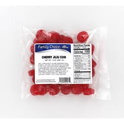 Family Choice Cherry JuJu Coins Candy 9 oz