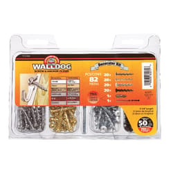 HILLMAN Walldog No. 10 X 1-1/4 in. L Phillips Pan Head Coarse Screw/Anchor Decorator Kit