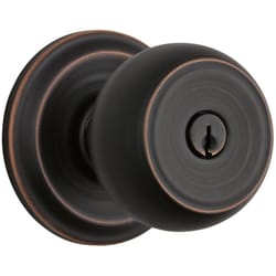 Brinks Push Pull Rotate Stafford Oil Rubbed Bronze Entry Knob KW1 1.75 in.