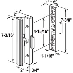 Prime-Line Wood Tone Steel Outdoor Sliding Screen Door Latch/Pull