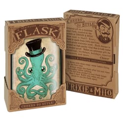 Trixie & Milo Gentleman Octopus 8 oz Multicolored Stainless Steel Flask