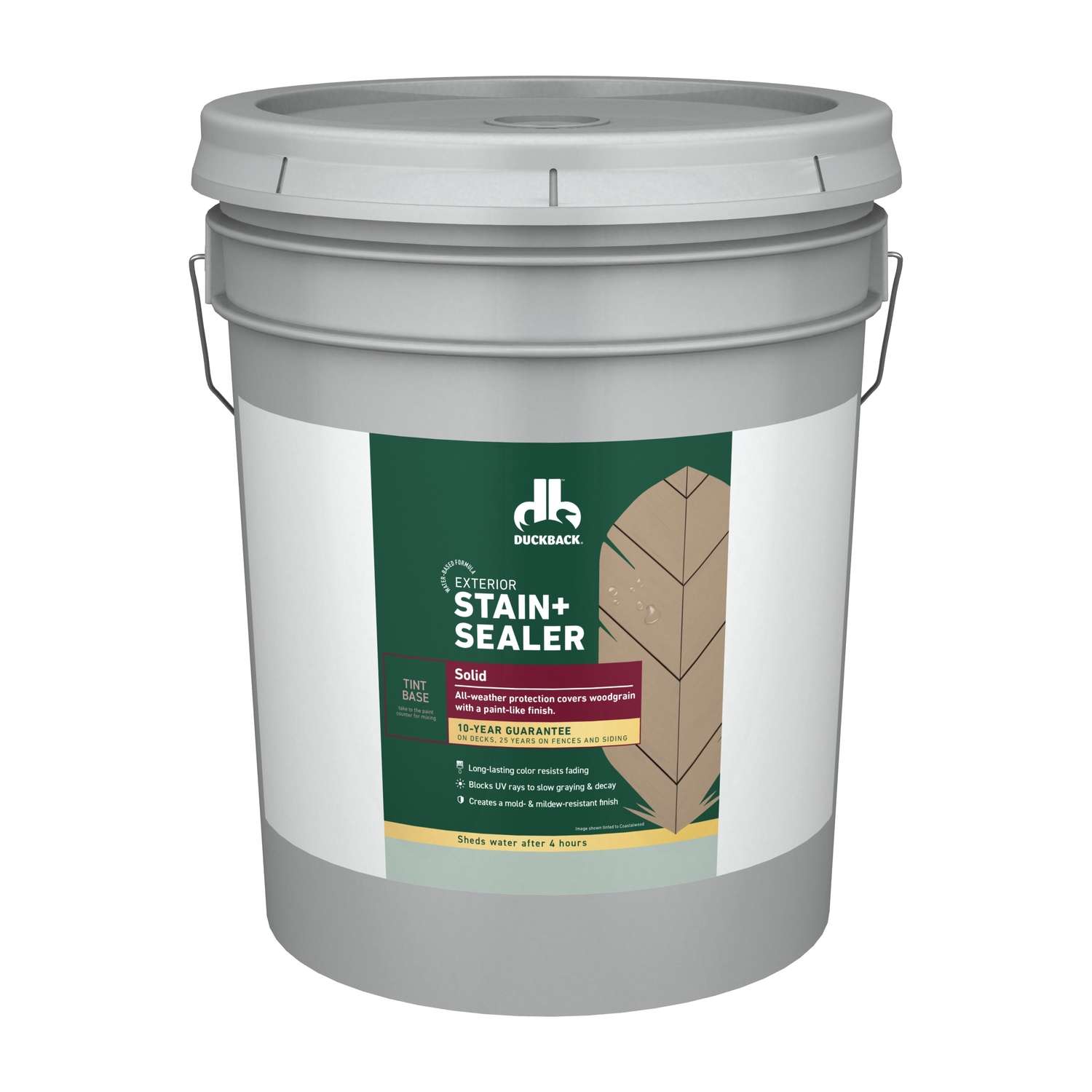 Duckback Solid Tintable White Tint Base Stain and Sealer 5 gal. Ace