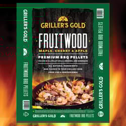 Griller's Gold Fruitwood All Natural Maple/Cherry/Apple BBQ Wood Pellet 20 lb