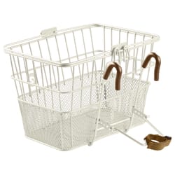 Retrospec Apollo Steel Bike Basket 15 lb Eggshell