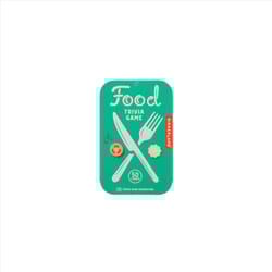 Kikkerland Food Trivia Card Game Green/White