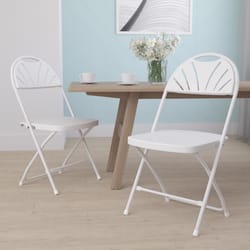 Flash Furniture Hercules White Plastic Contemporary Folding Chair 2 pk